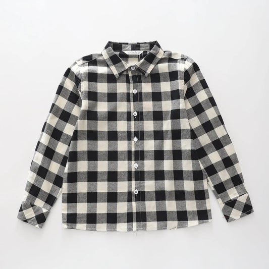 Black Check LS Shirt Ollies Place