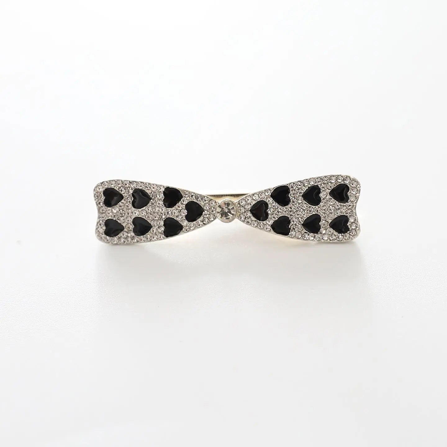 Black Heart Bow Hair Clip Ollies Place