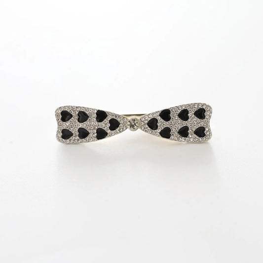 Black Heart Bow Hair Clip Ollies Place