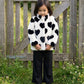 Black Hearts Faux Fur Coat Ollies Place