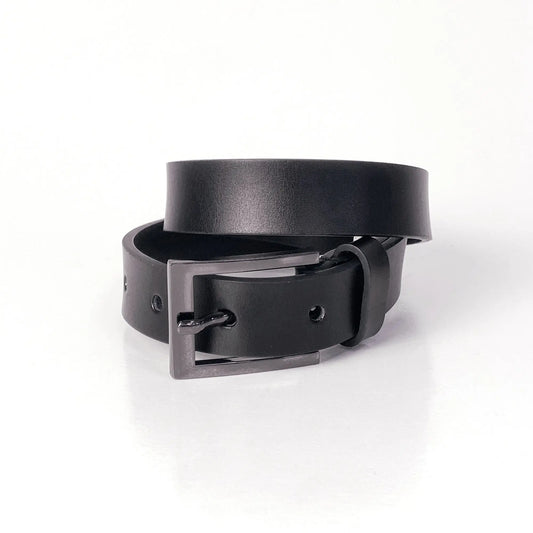 Black Leather Belt Ollies Place