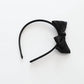 Black Satin Bow Headband Ollies Place