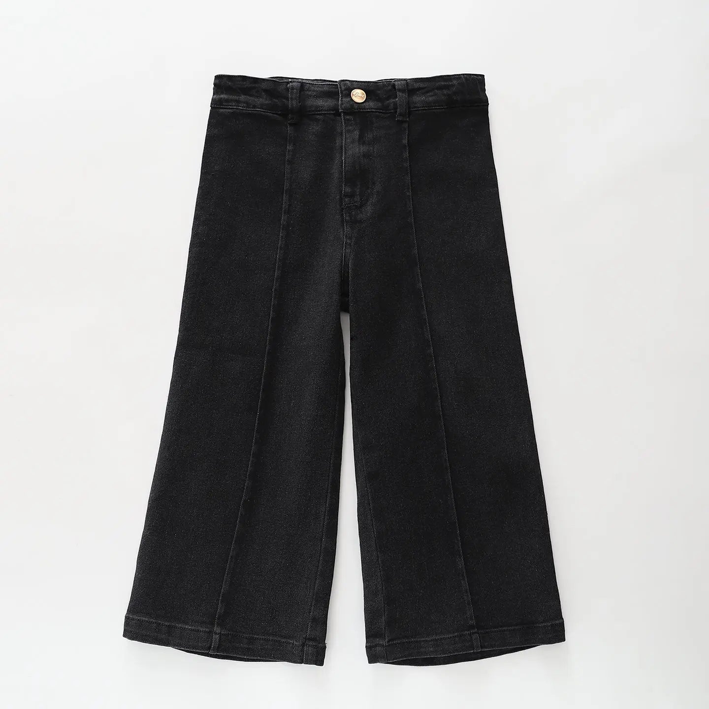 Black Wide Leg Panelled Jeans Ollies Place