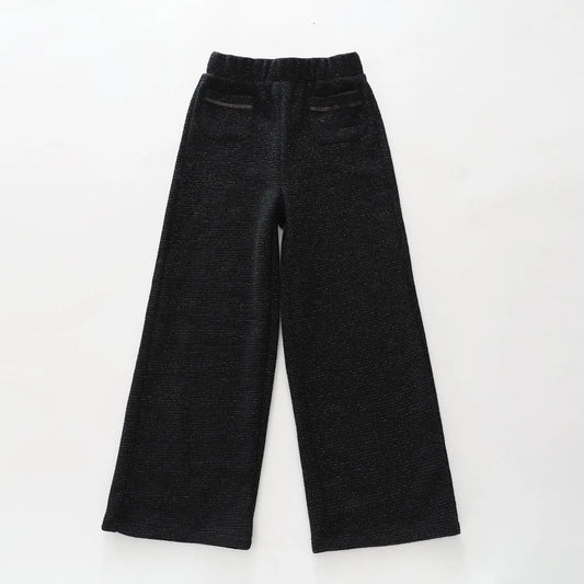 Black Wide Leg Sparkle Pant Ollies Place