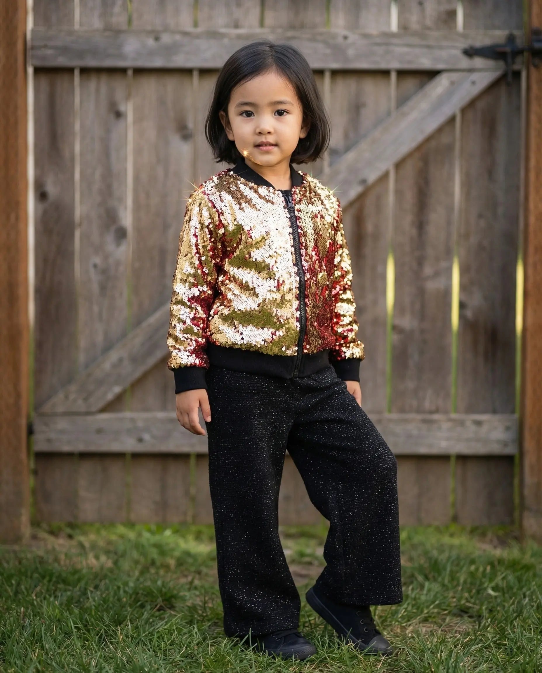 Black Wide Leg Sparkle Pant Ollies Place