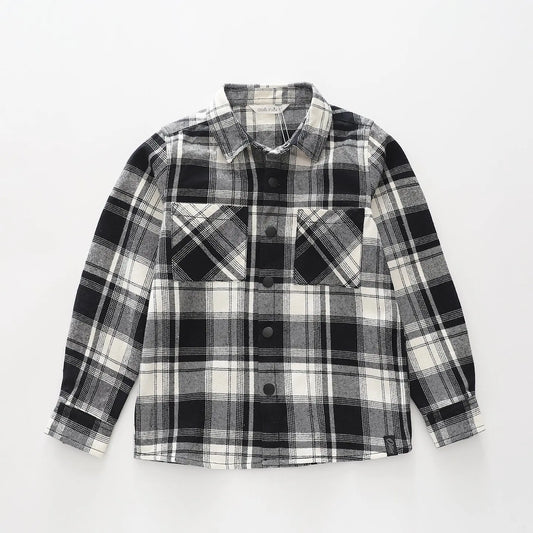 Black and White Check Overshirt Ollies Place