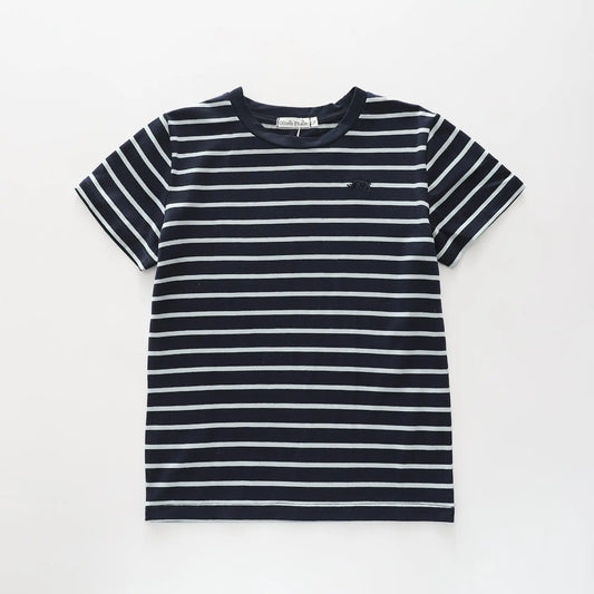 Black and White Striped Kids Tee Ollies Place