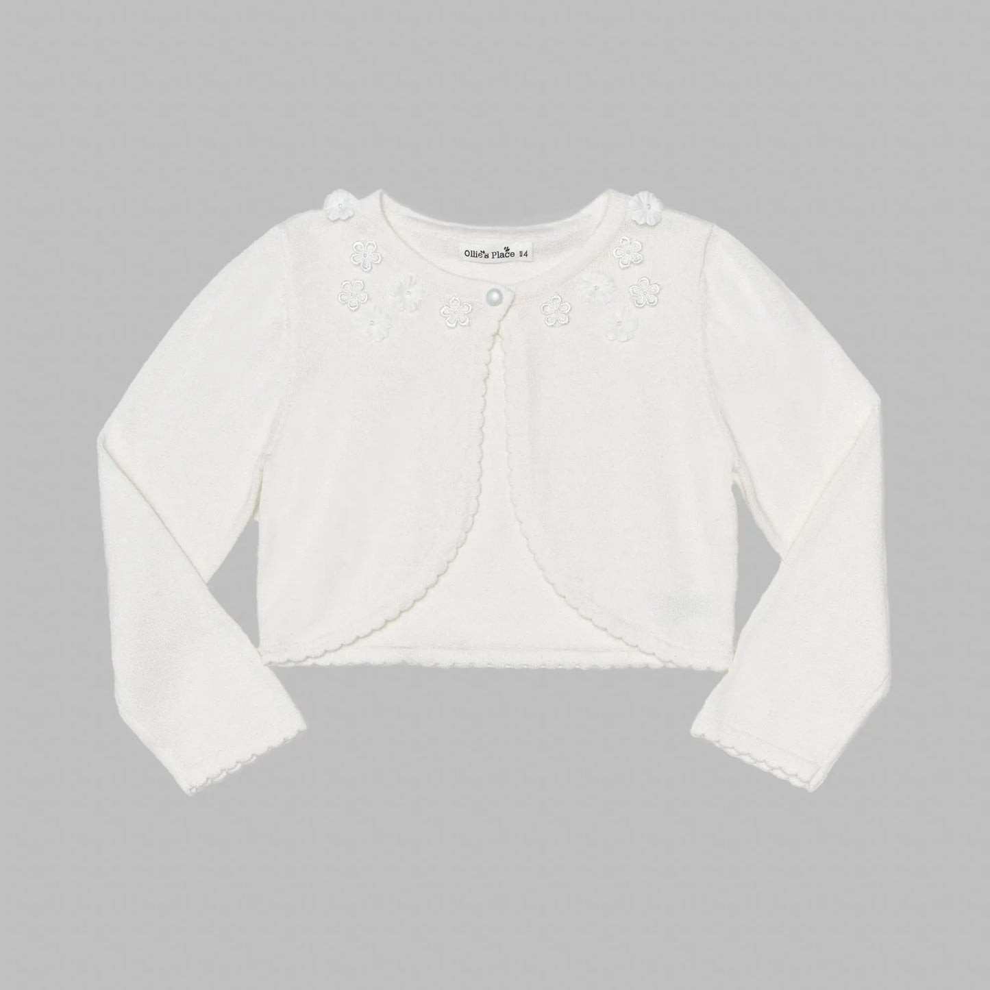 Blossoms Off-White True Knit Bolero Cardigan - Girl Ollies Place