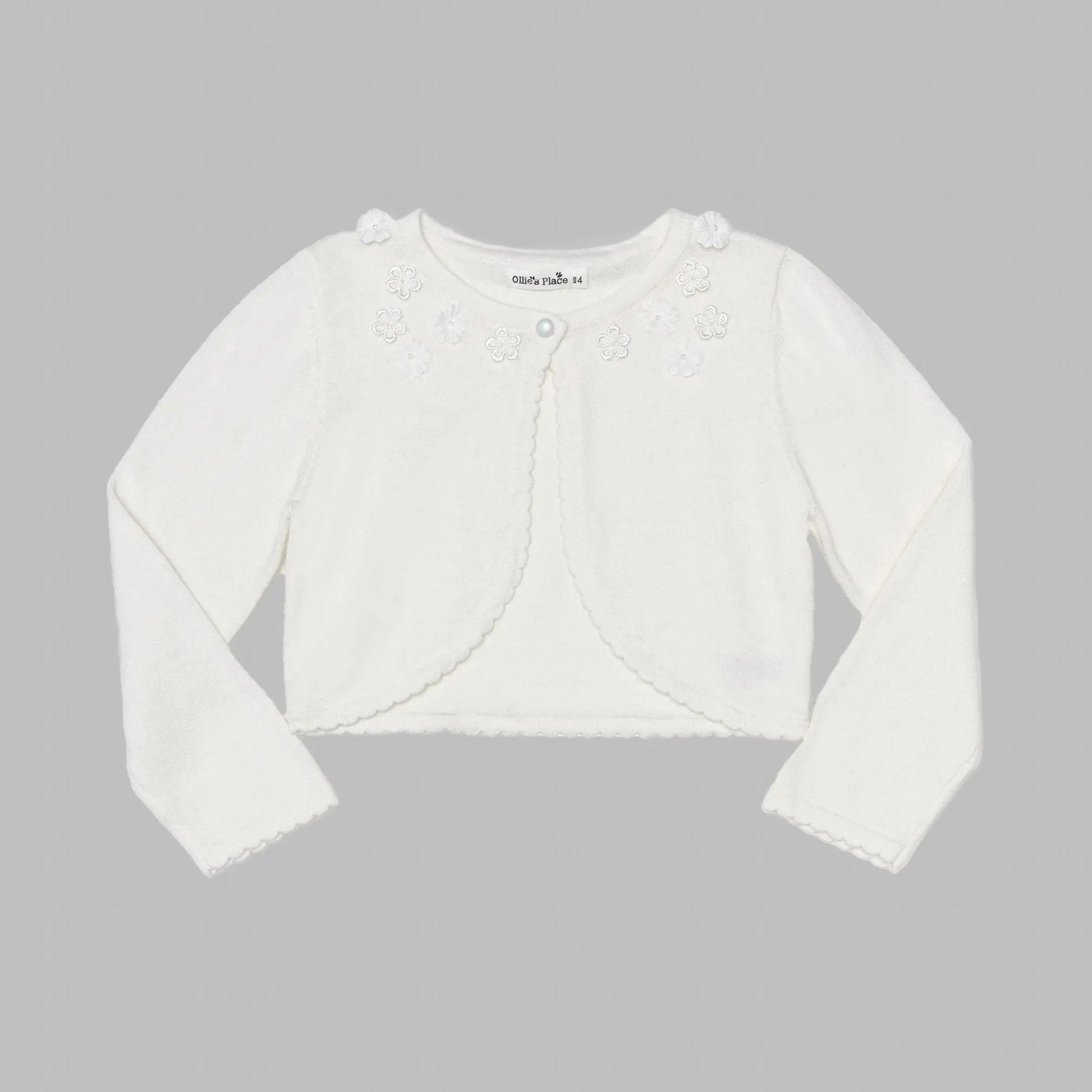 Blossoms Off-White True Knit Bolero Cardigan - Girl Ollies Place