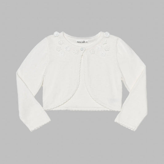 Blossoms Off-White True Knit Bolero Cardigan - Girl Ollies Place