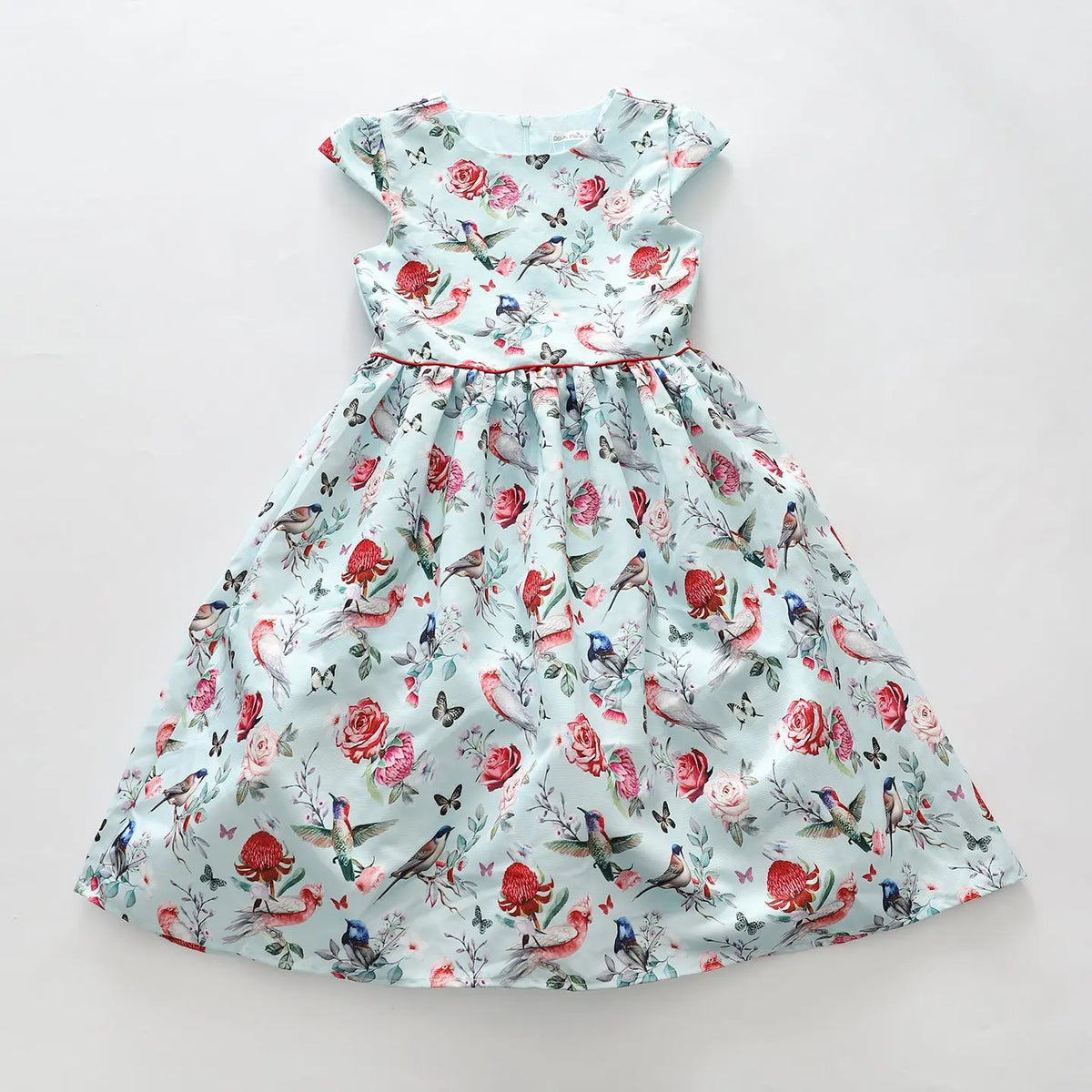 Blue Australiana Print Dress Ollies Place