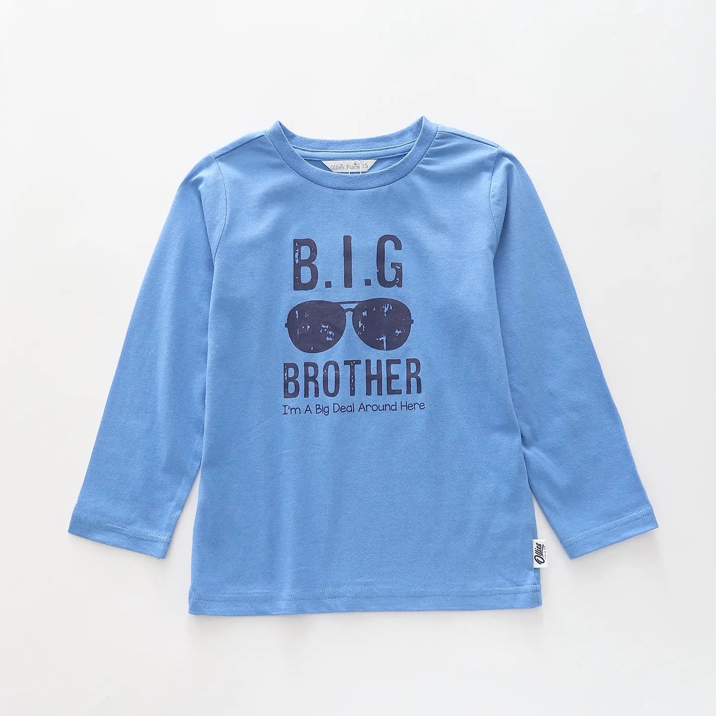 Blue Big Brother Print Tee Ollies Place