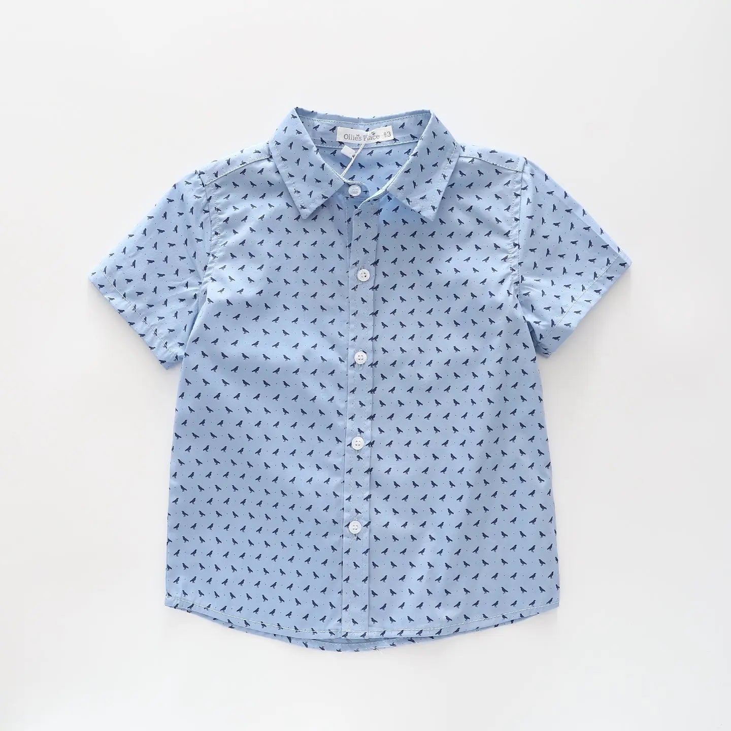 Blue Bird Collared Shirt Ollies Place