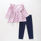 Blue Bows Top and Tights Set Ollies Place
