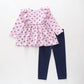 Blue Bows Top and Tights Set Ollies Place