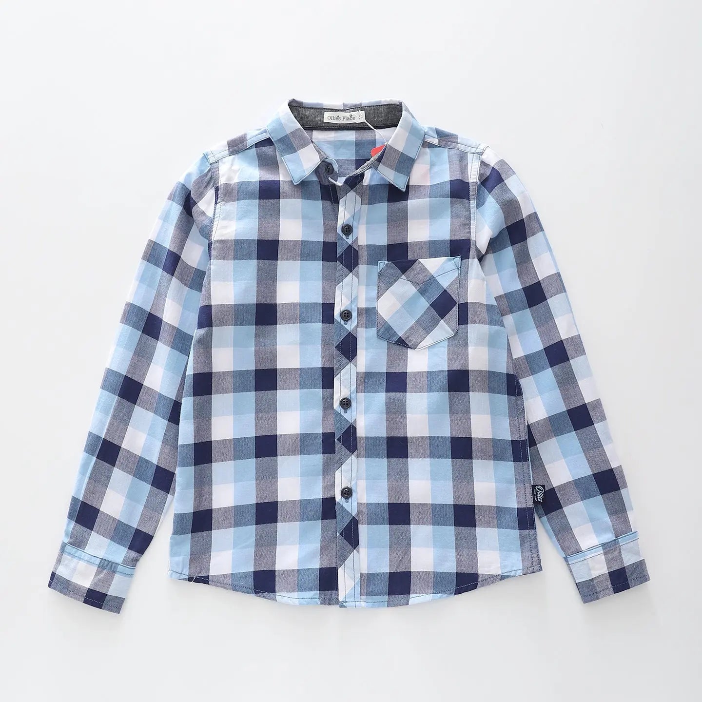 Blue Check Cotton Shirt Ollies Place