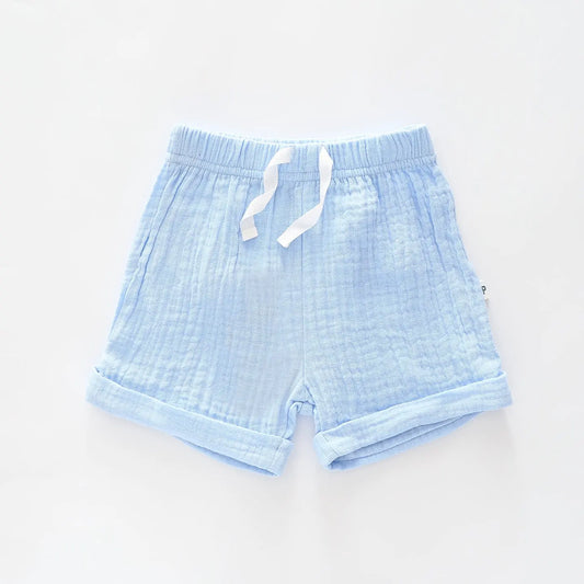 Blue Cheesecloth Shorts Ollies Place