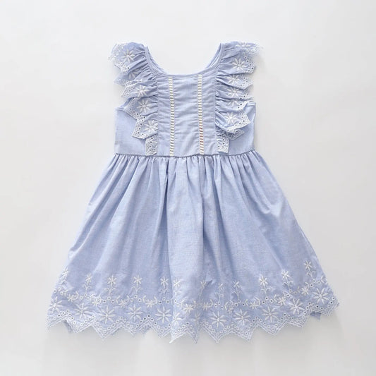 Blue Eyelet Dress Ollies Place