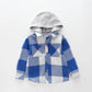 Blue Flanno Hooded Top Ollies Place