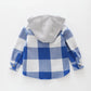 Blue Flanno Hooded Top Ollies Place