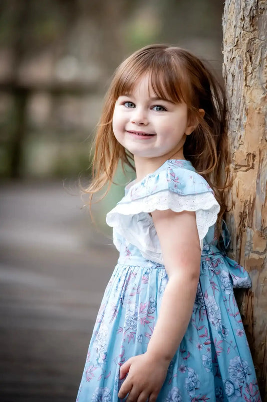 Blue Floral Dress Ollies Place