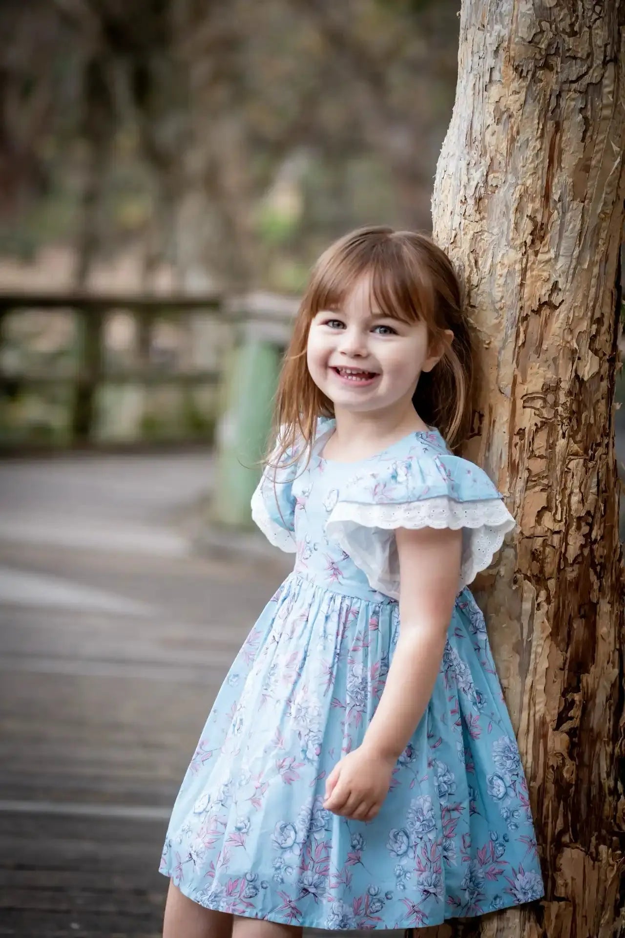 Blue Floral Dress Ollies Place