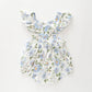Blue Floral Ruffle Romper Ollies Place