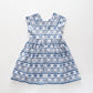 Blue Geometric Print Dress Ollies Place