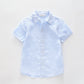 Blue Linen Collared Shirt Ollies Place