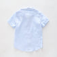 Blue Linen Collared Shirt Ollies Place