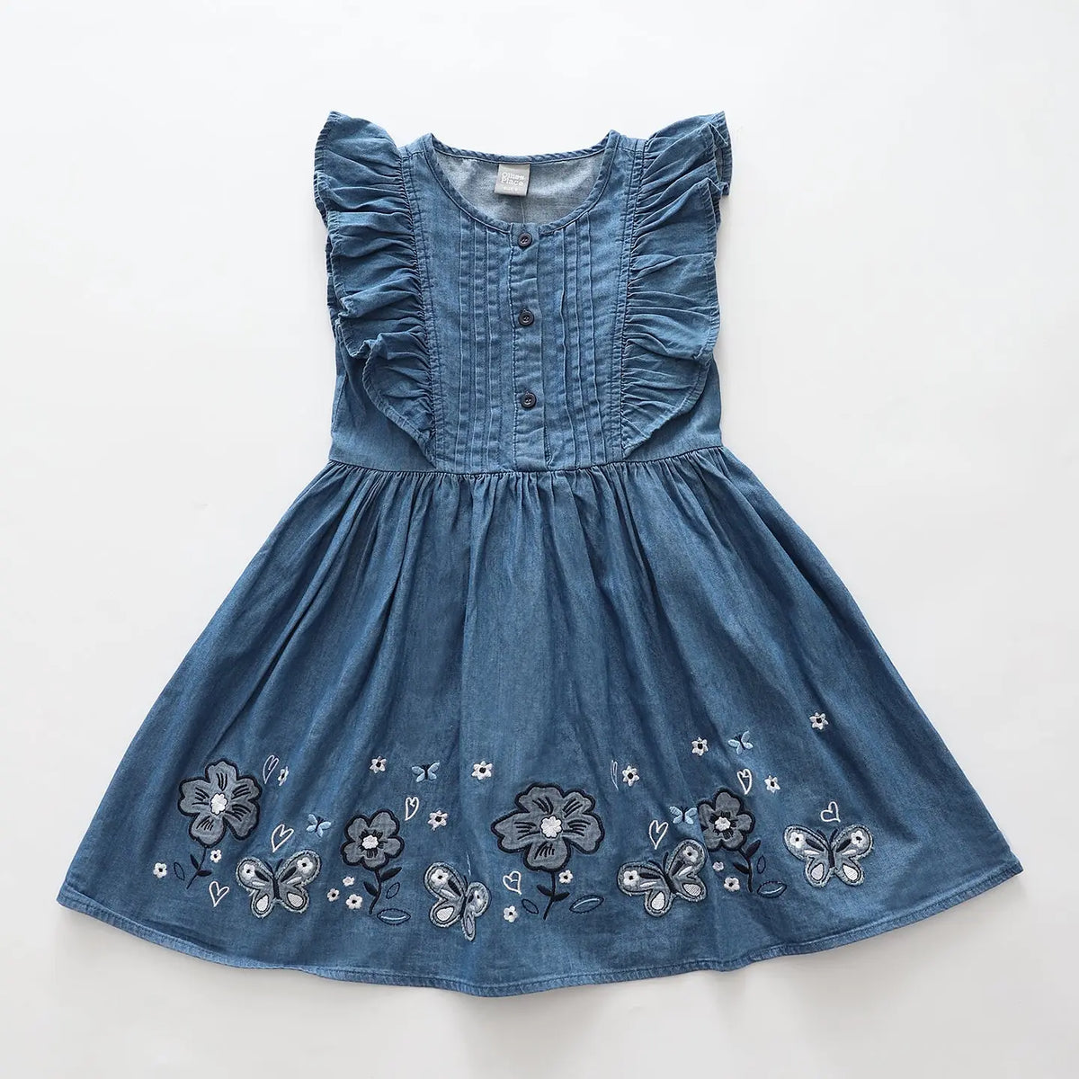 Blue Meadow Chambray Dress Ollies Place