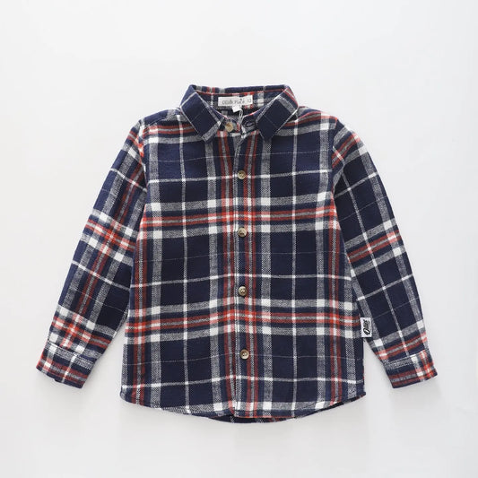 Blue Plaid, Junior Boys Flannel Shirt Ollies Place