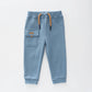 Blue Ribbed Casual Pant Ollies Place