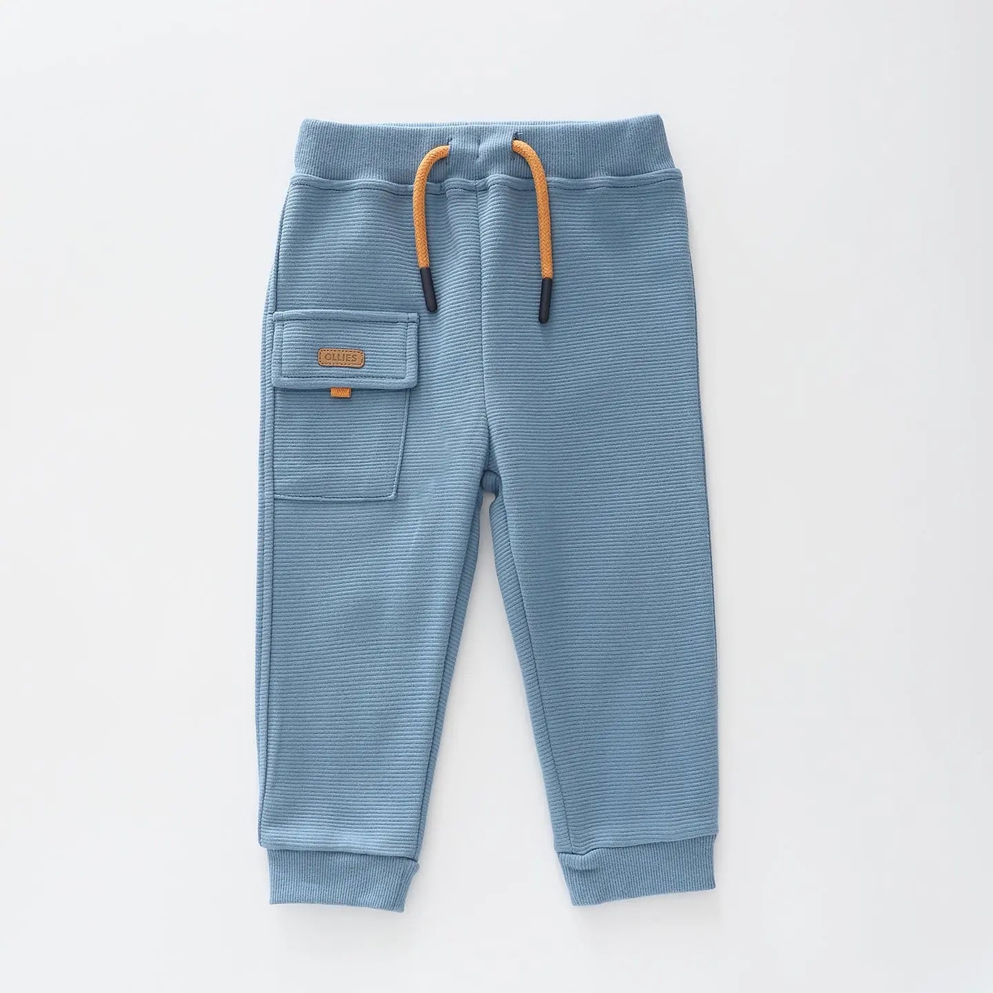 Blue Ribbed Casual Pant Ollies Place