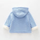 Blue Sherpa Knit Hoodie Ollies Place