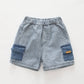 Blue Stripe Denim Shorts Ollies Place