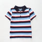 Blue Stripe Polo Tee Ollies Place