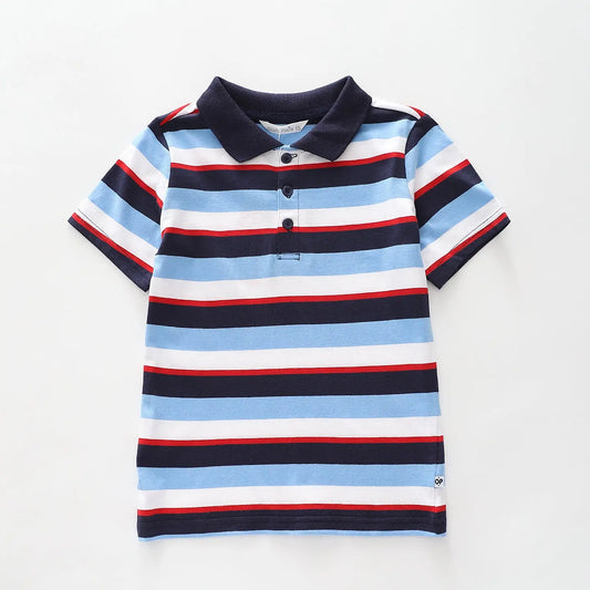 Blue Stripe Polo Tee Ollies Place
