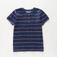 Blue Striped Henley Tee Ollies Place