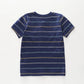 Blue Striped Henley Tee Ollies Place