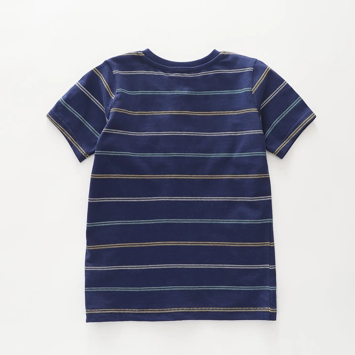 Blue Striped Henley Tee Ollies Place