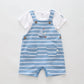 Blue Striped Shortalls Set Ollies Place
