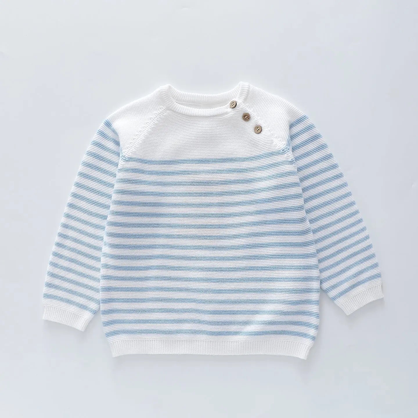 Blue Stripes Knit Jumper Ollies Place