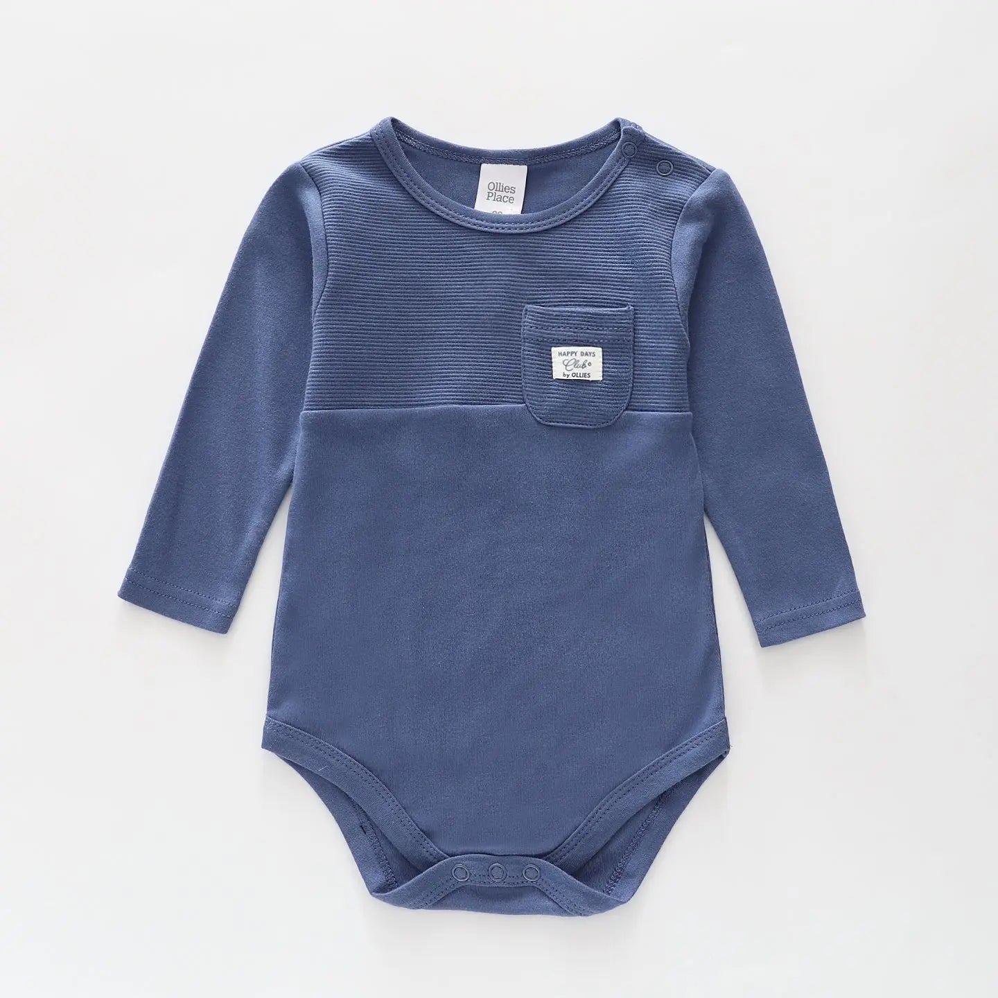 Blue Textured Bodysuit Ollies Place