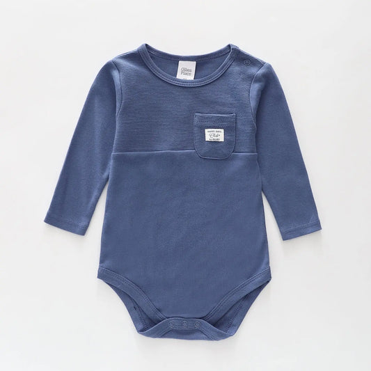 Blue Textured Bodysuit Ollies Place