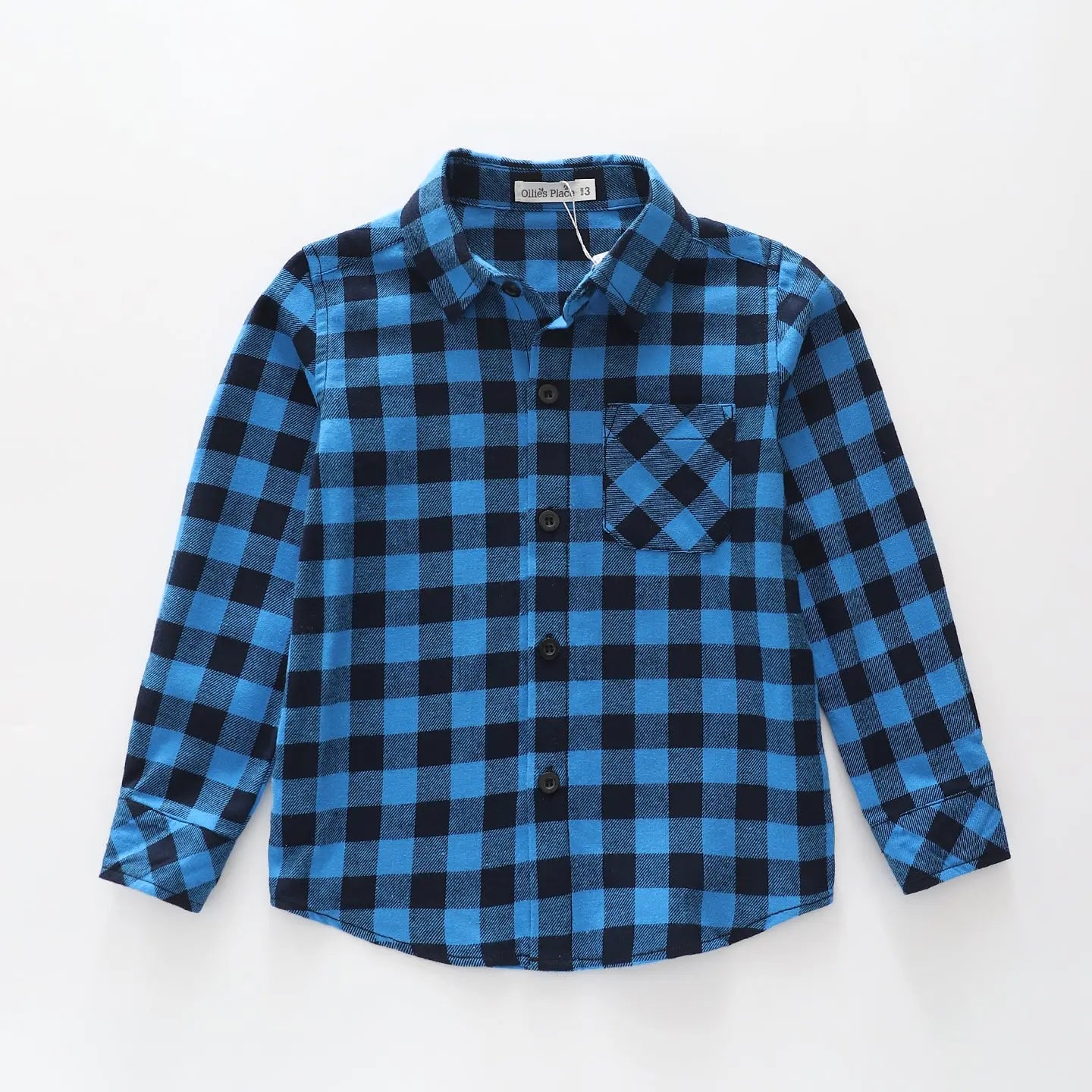 Blue and Black Check Shirt Ollies Place
