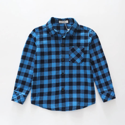 Blue and Black Check Shirt Ollies Place