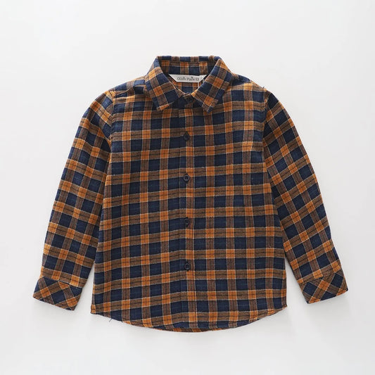Blue and Brown Flanno Shirt Ollies Place