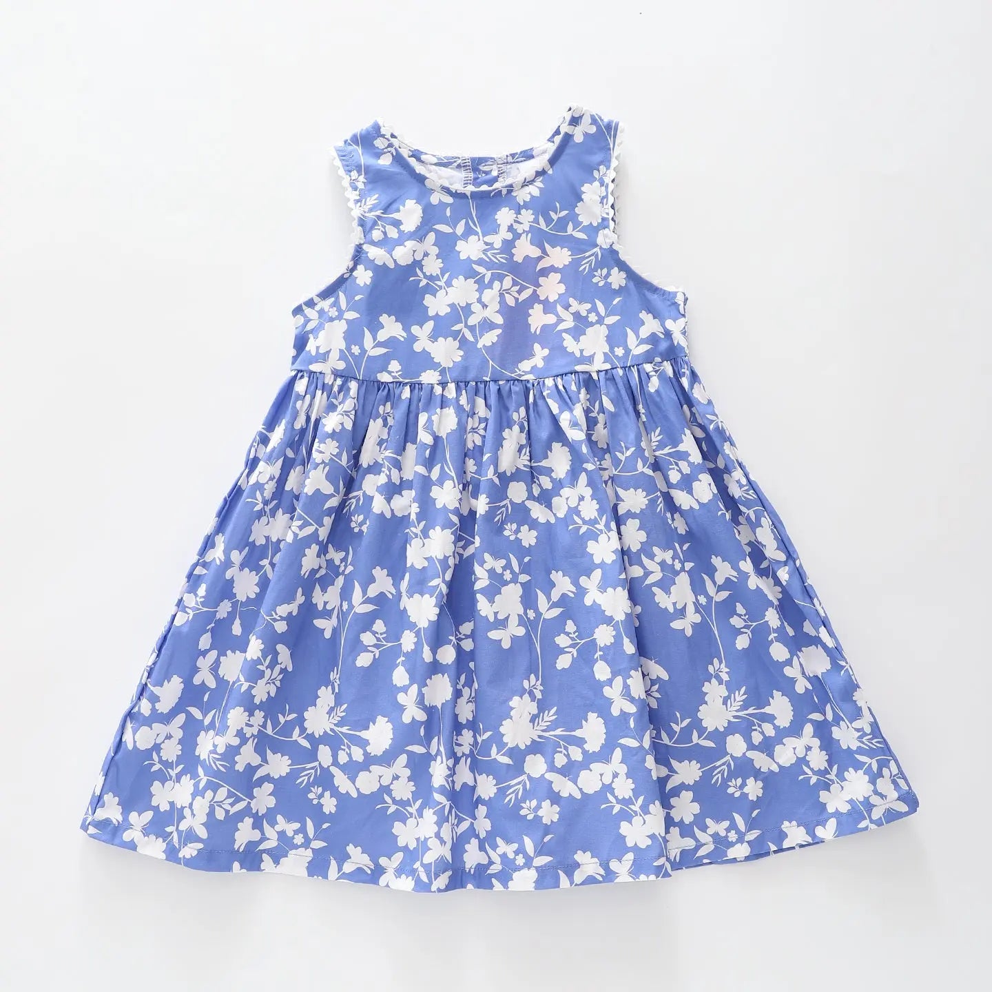 Blue and White Floral Dress Ollies Place