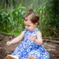 Blue and White Floral Dress Ollies Place